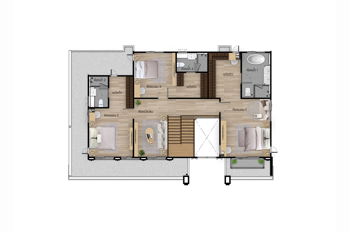 บ้านเดี่ยว เศรษฐสิริ เสรีไทย แบบบ้าน majesty ชั้น 2