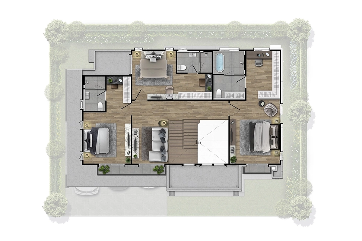 เศรษฐสิริ สะพานมหาเจษฎาบดินทร์ฯ แบบบ้าน Gropius ชั้น 2