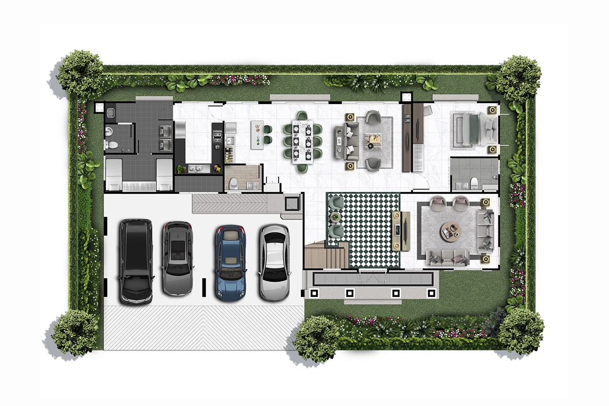 บ้านเดี่ยว เศรษฐสิริ วัชรพล - เทพรักษ์ แบบบ้าน rosenberg ชั้น 1